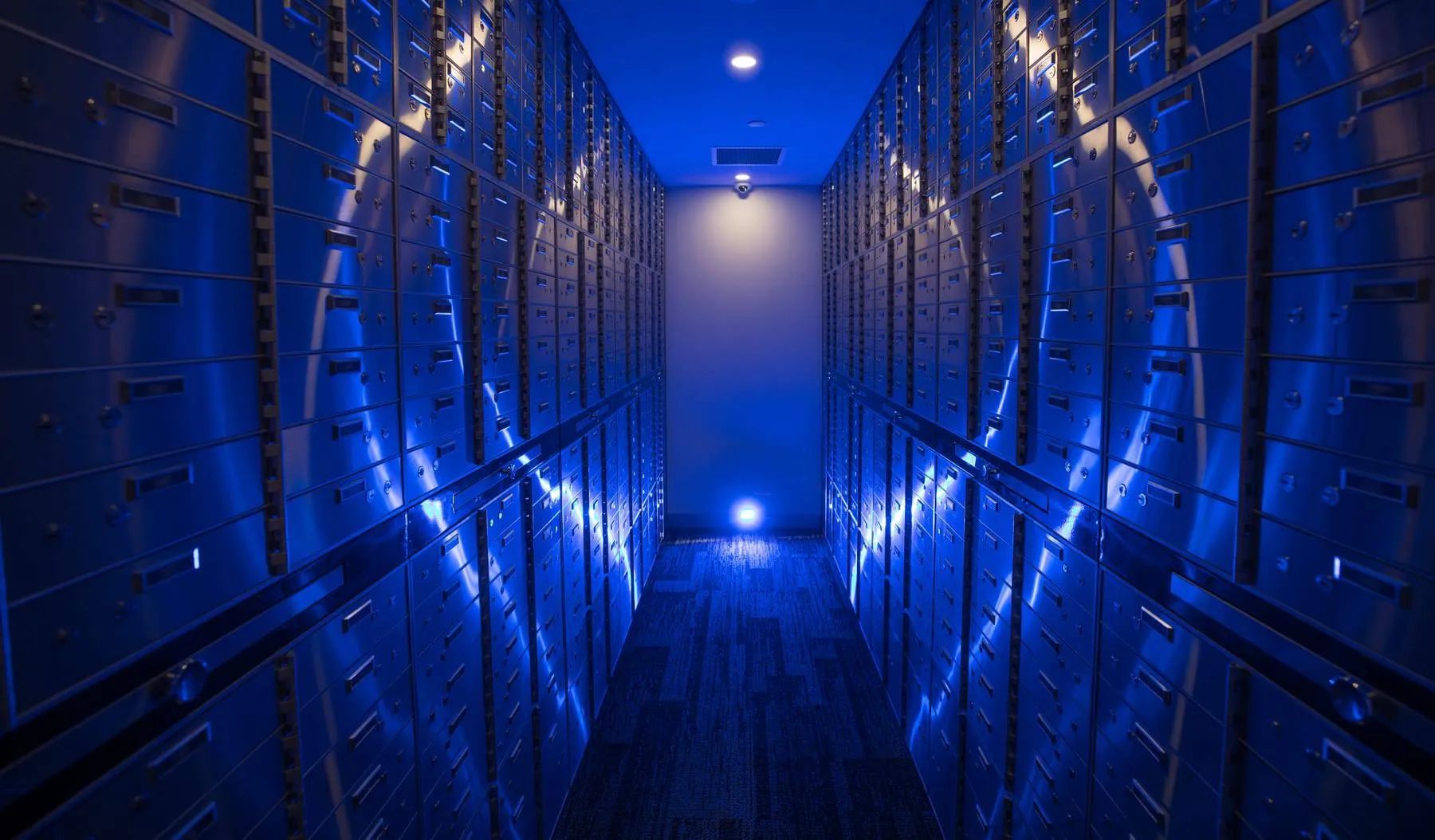High-security vault corridor at Fortis Vaults Melbourne